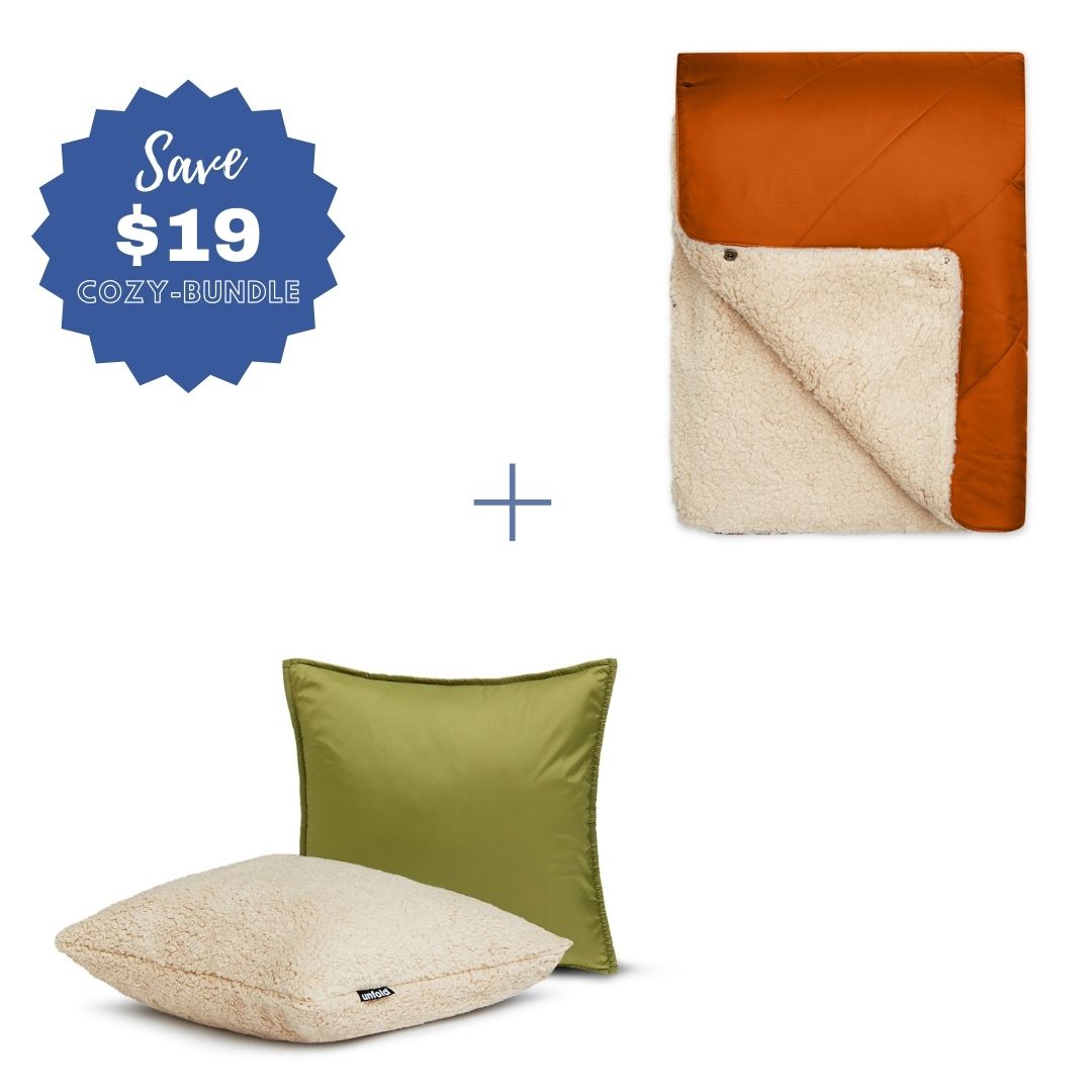 #color Pillowcase_olive #color Blanket_rust