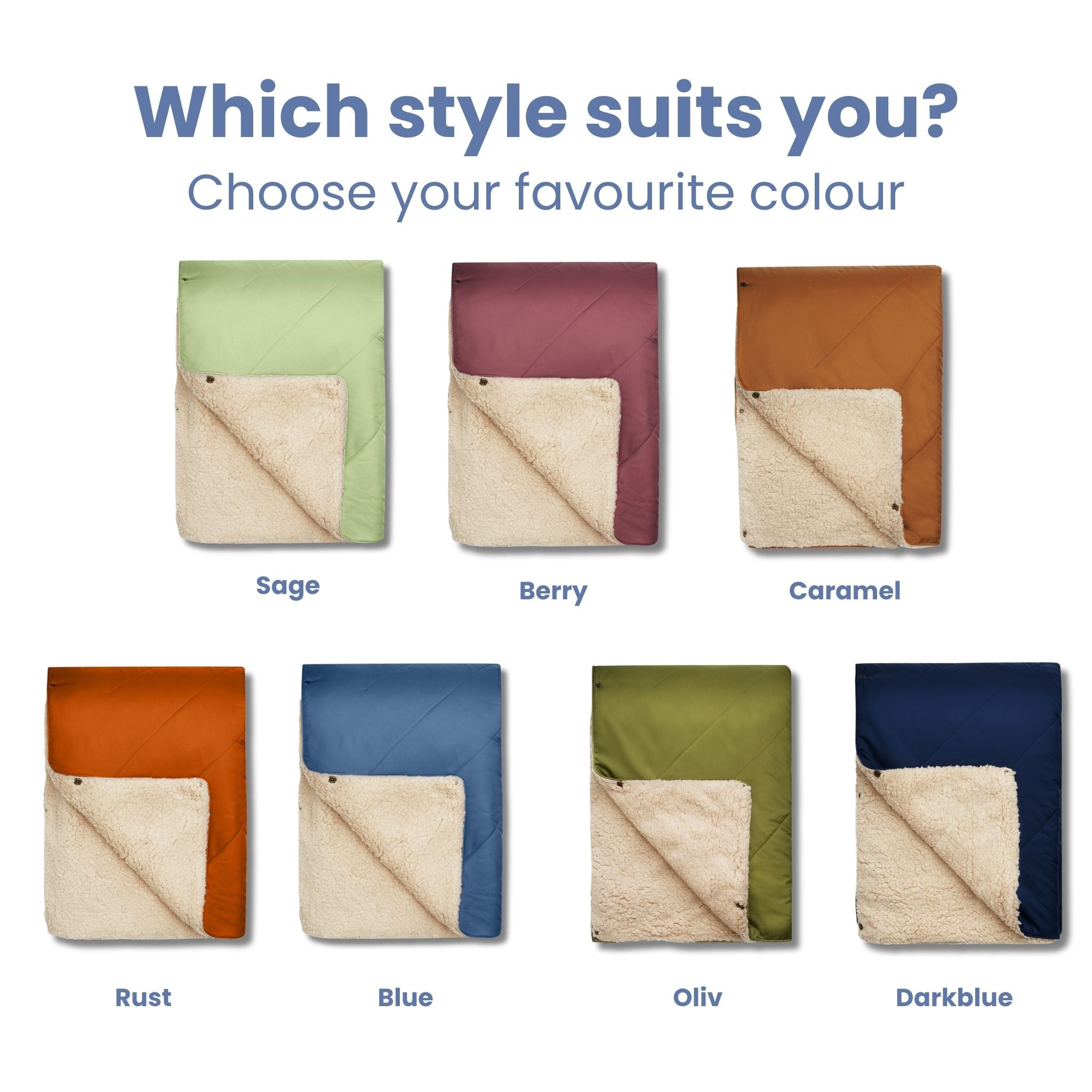 Outdoor blanket soft, large & recycled