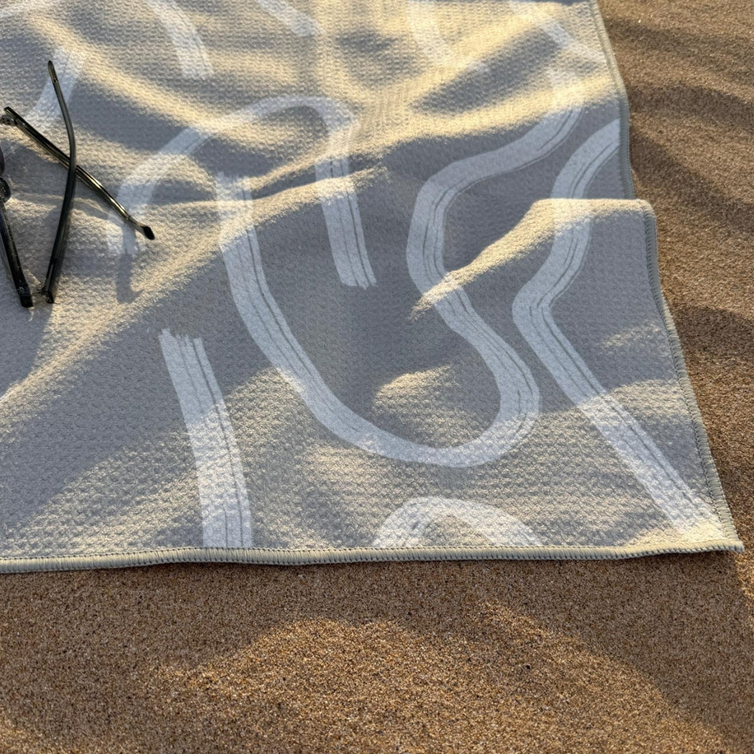 Travel towel 180x90cm large, quick-drying & recycled