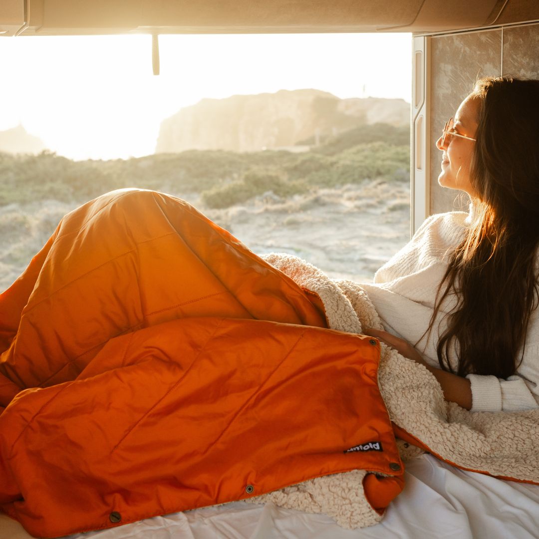 Outdoor blanket soft, large & recycled