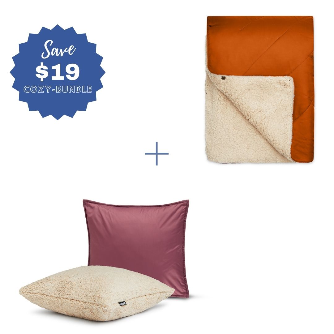 #color Pillowcase_berry #color Blanket_rust