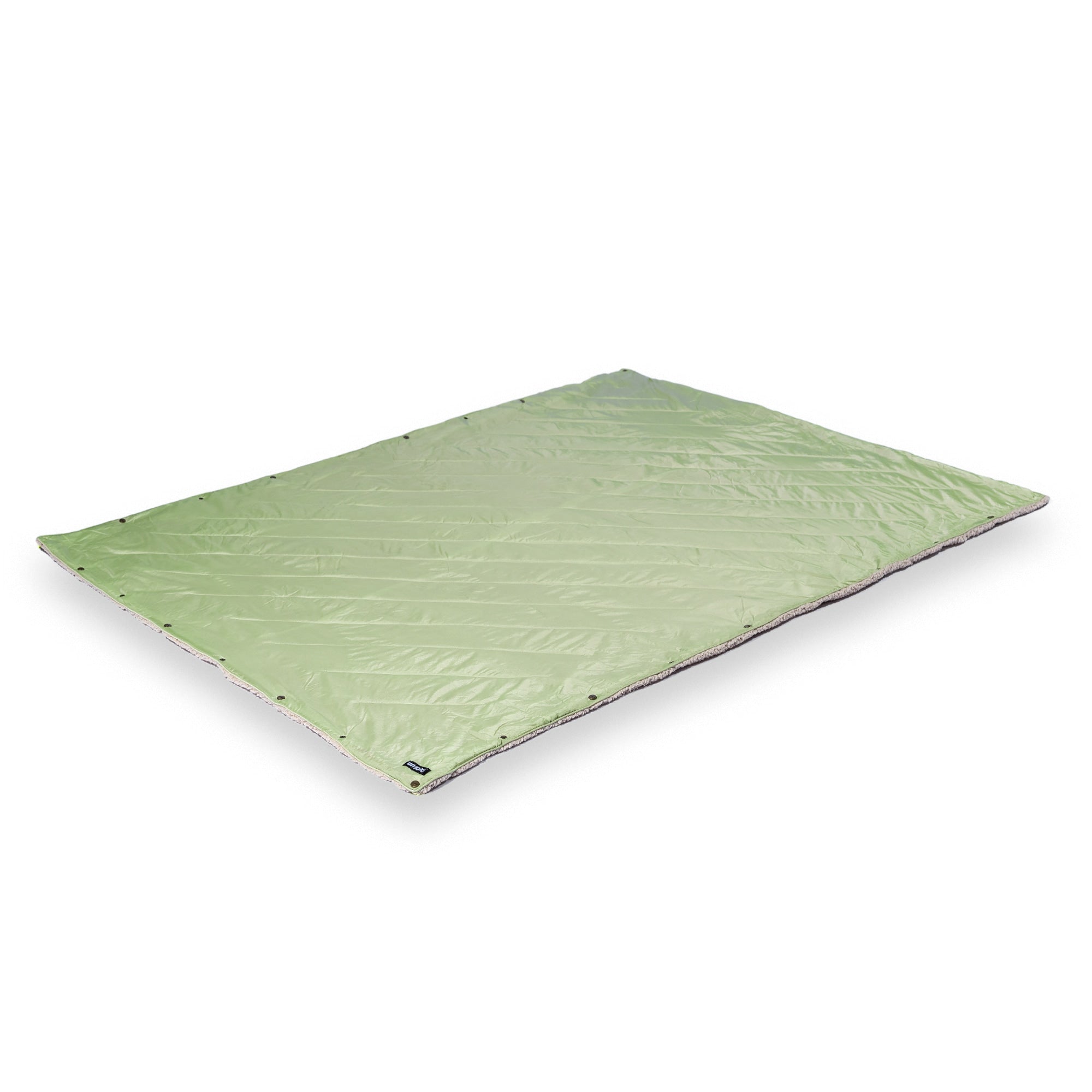 Kuscheldecke in Salbei: grün, beige und flauschig von UNFOLD #farbe_salbei